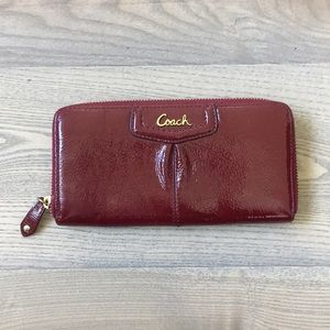 Red Pleather Full Size Wallet